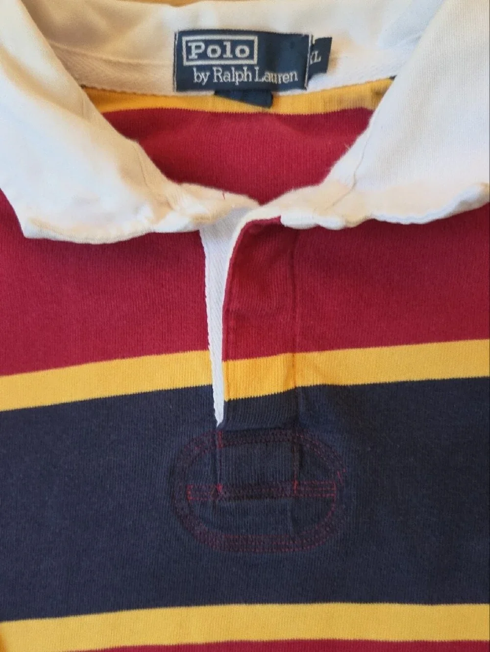 Vintage Polo Ralph Lauren Striped Long Sleeve Rugby Shirt - Men's XL